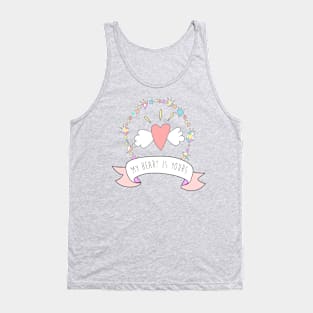 My Heart is yours cute illustration Tank Top